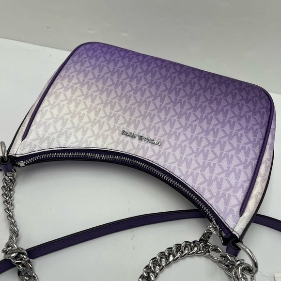 Michael Kors Jet Set Lg  Pochette Ombré Logo Crossbody XBody Bag Dark Purple
NWT - Picture 14 of 16